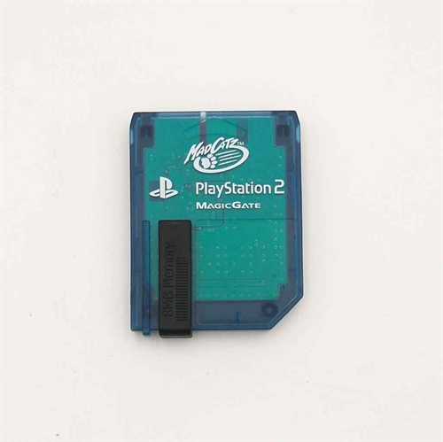 Playstation 2 Tilbehør - Uoriginalt Memory Card - 8MB - Clear Blå (B Grade) (Genbrug) 